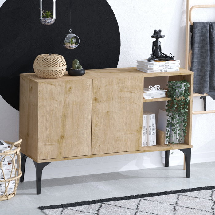 Hanah Home Consola Oscar - Dec0073 Roble zafiro y negro Hanah Home Consola Oscar - Dec0073 Roble zafiro y negro